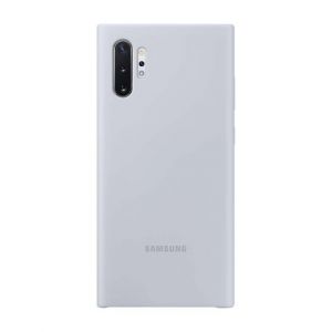 Silicone Cover Silver Samsung Galaxy Note 10+ Grad B